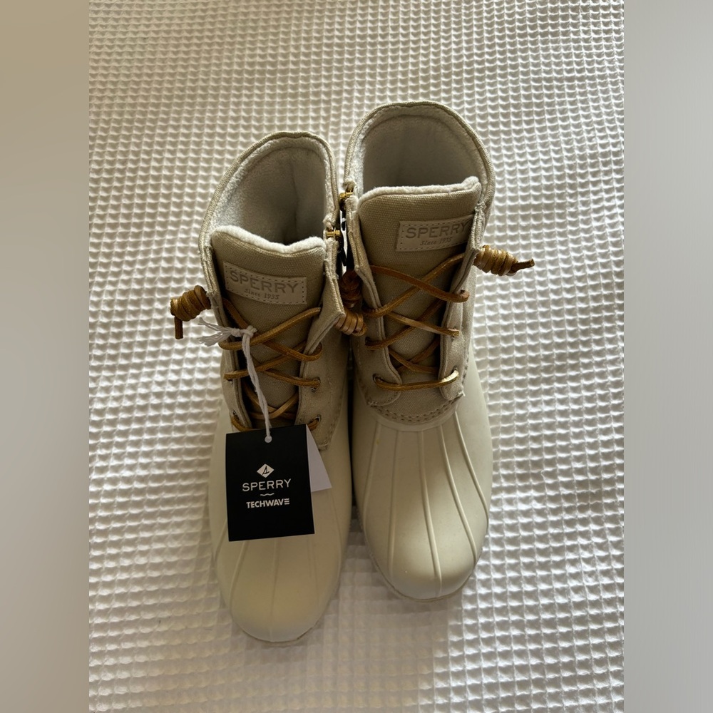 Sperry Winter/Rain Boots, Light Gold & Tan